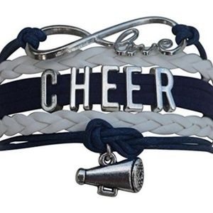Girls Cheer Bracelet - Navy & White